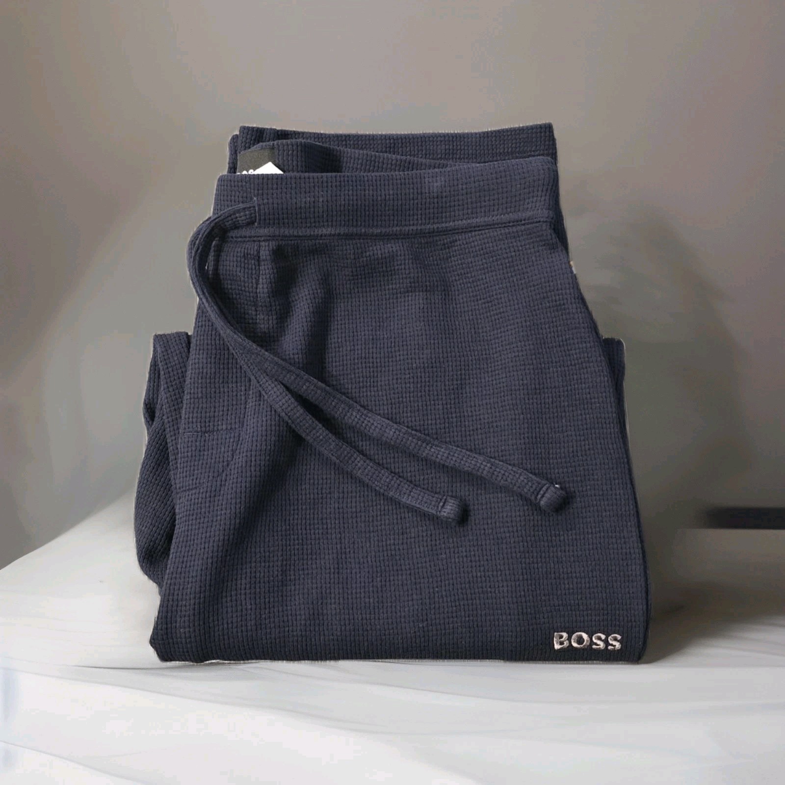 Hugo Boss Sleepwear Pants Men's Large 32x30 Waffle Knit Stretch Comfort Lounge 