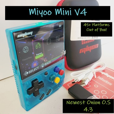 Miyoo Mini V4 Gaming Handheld ~ Onion OS 4.3 ~  50 Consoles ~ 128gb ~ HTF BLUE!