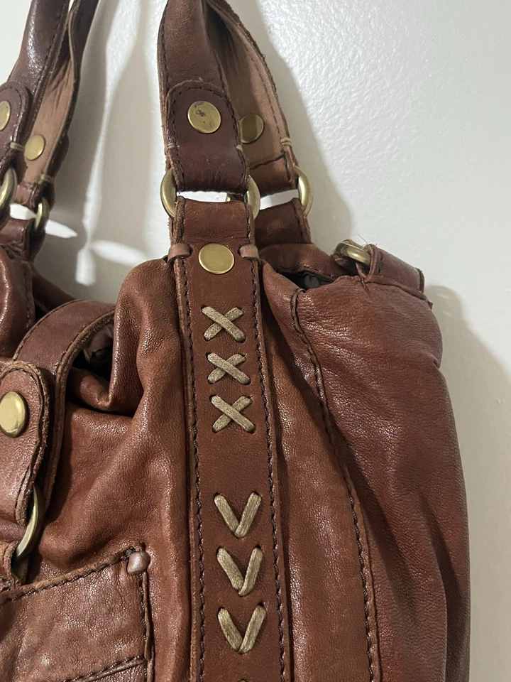 Bolso Bandolera/Correa para el Hombro Lucky Brand Cuero Italiano Piel de Cordero Boho Foto 3 de 4