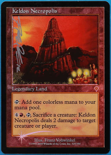 Keldon Necropolis FOIL Invasion NM Rare SIGNED MAGIC CARD (ID# 505150) ABUGames - Picture 1 of 2