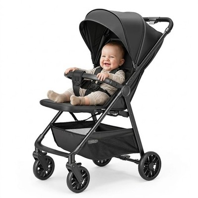 Baby Toddler Stroller Reclining Seat Rubber Wheels Canopy Storage Buggy