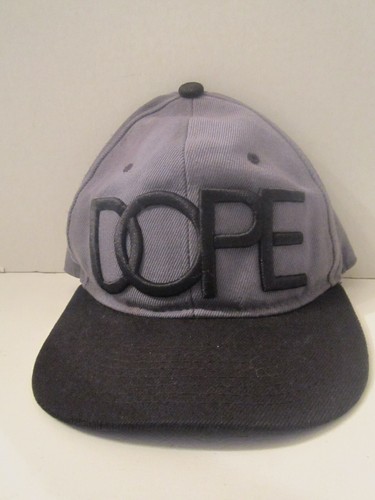 DOPE Snapback Cap Gray Black Baseball Hat Adjustable Headlines - Picture 2 of 4