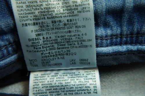 DIESEL KROOLEY-NE KROOLEY R-NE 0688Z 688Z JOGG JEANS DENIM W32 L31 32x31 32/31 - Foto 13 di 13