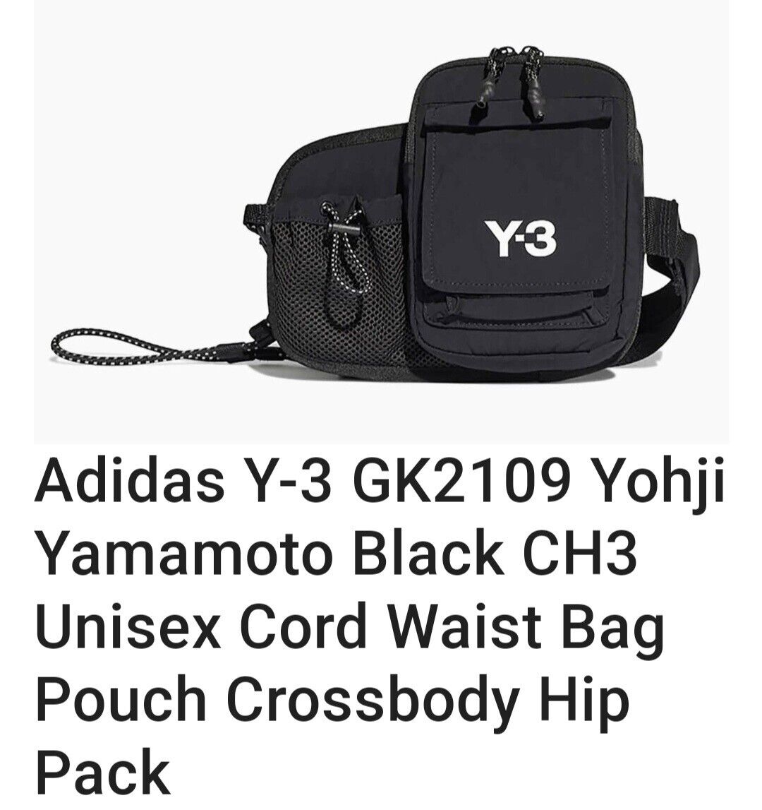 Adidas Y-3 GK2109 Yohji Yamamoto CH3 Cord Bum Bag Waist Adidas Y-3 GK2109 Yohji Yamamoto CH3 Cord Bum Bag Waist