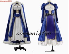 Fate/stay Night Altria Pendragon Cosplay Saber Combat Anime Full Outfit Cloak
