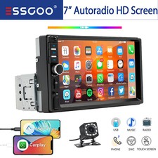 Autoradio 1DIN Carplay Android Auto BT FM mit 7" Bildschirm Radio Rückfahrkamera