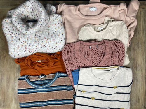 Swetry damskie pakiet mieszane damskie partie swetry jesienne kolory cieliste rozm. 8-10 - Zdjęcie 1 z 9