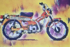 Honda Trail 90  Print on Canvas  CT90