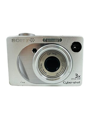 #ad Sony Cybershot DSC W1 5.1MP Digital Camera Silver Parts Battery Corrosion 675 $14.99