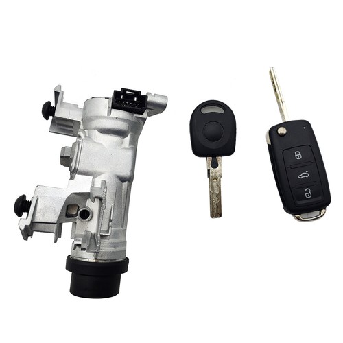 IGNITION SWITCH LOCK ASSEMBLY W/REMOTE Control KEY SHELL For 2006-2018 VW JETTA - Picture 4 of 6