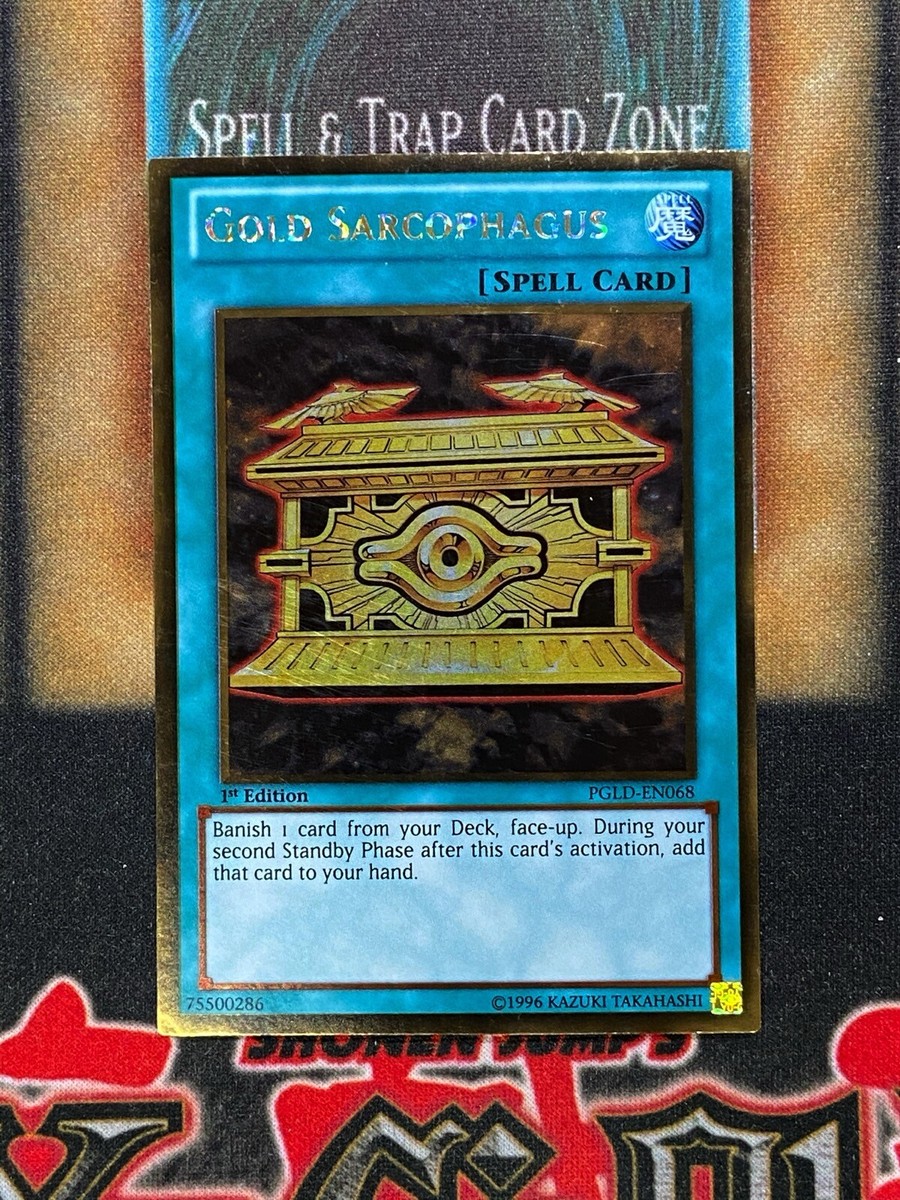 Yugioh Gold Sarcophagus PGLD-EN068 Gold Rare 1st Ed NM