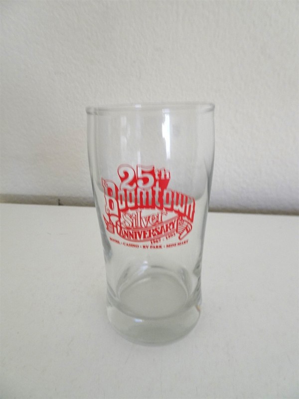 Vintage Boomtown 25th Silver anniversary glass 1967-1992