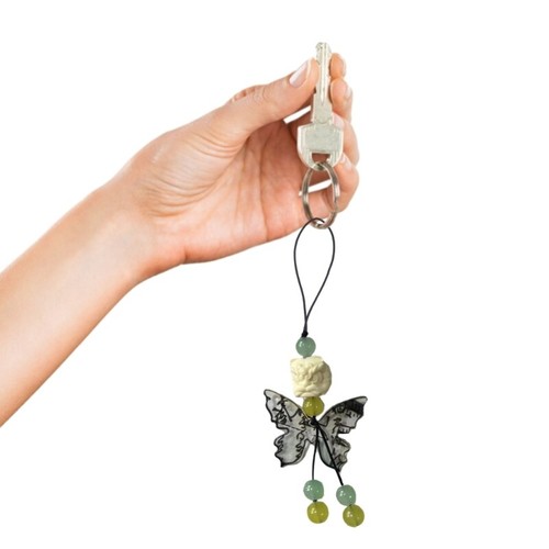 Butterflies Tassels Y2k Girl Heart Phone Rope Keychain Handmade Beads Lanyard - 第 9/9 張圖片