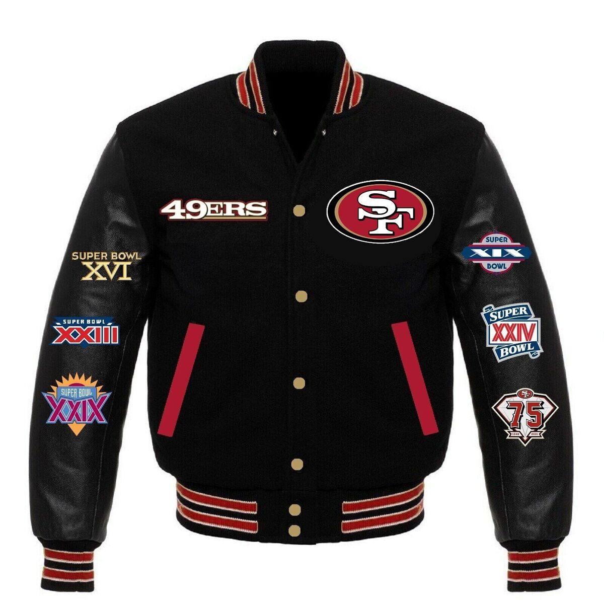 San Francisco 49ers NFL Championships varsity jacket | eBay San Francisco 49ers NFL Championships varsity jacket | eBay