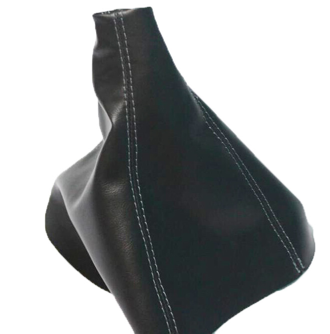 Fits 0511 Hummer H3 Synthetic Leather Manual Shift Boot Black w/Gray