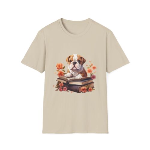 Maglietta simpatica Bulldog libro lettura, regalo amante dei cani, maglietta animali, amante degli animali domestici - Foto 12 di 23