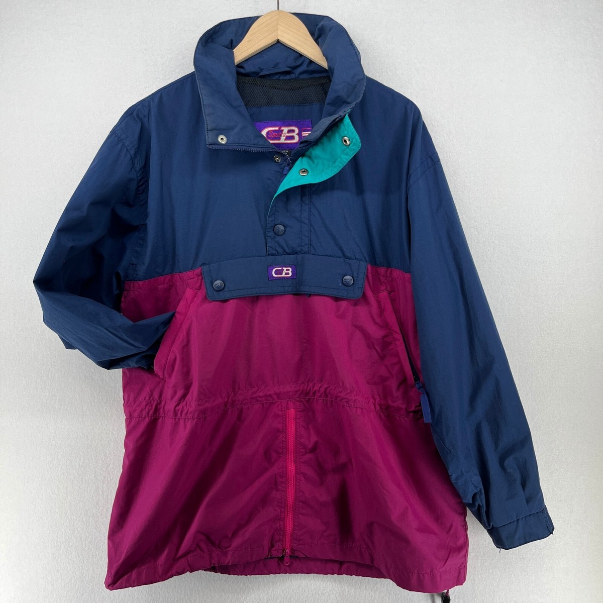CB SPORTS Jacket Men S Colorblock Anorak Nylon Windbreaker CB SPORTS Jacket Men S Colorblock Anorak Nylon Windbreaker