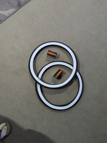 (2) DURO 16 x1.75 (47-305) W.WALL OG SEMI- SLICK PATTERN BICYCLE TIRES & TUBES - Picture 7 of 7