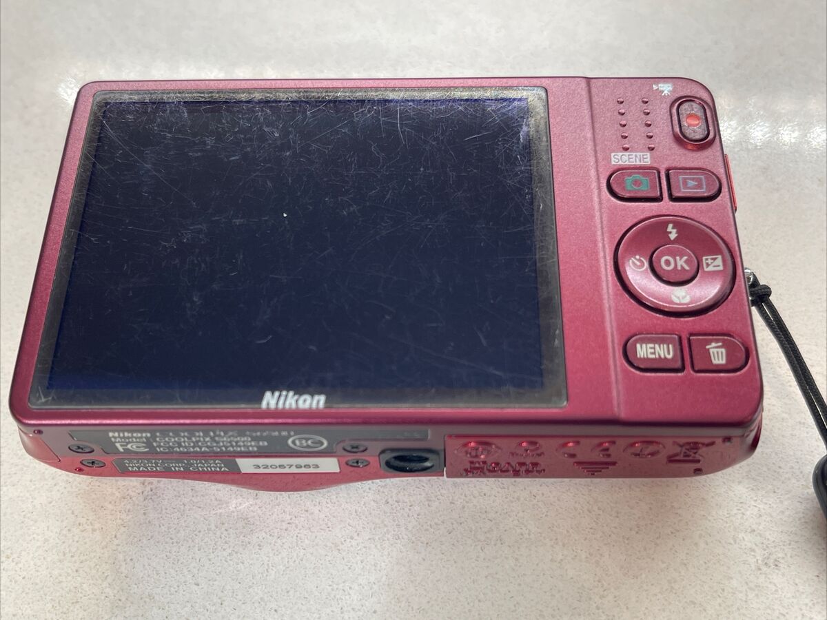 NIKON Coolpix S6500 Bundle 16MP 12X Zoom Shiny RED - FULLY NIKON Coolpix S6500 Bundle 16MP 12X Zoom Shiny RED - FULLY