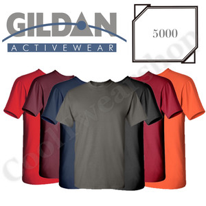 NEW Gildan Men's Heavy Cotton Plain Crew Neck Short Sleeves T-Shirt 5000 S~XL