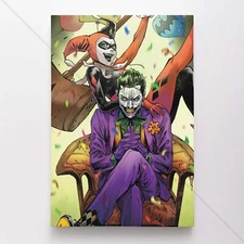 Joker Poster Canvas DC Comic Book Cover Art Print #29809