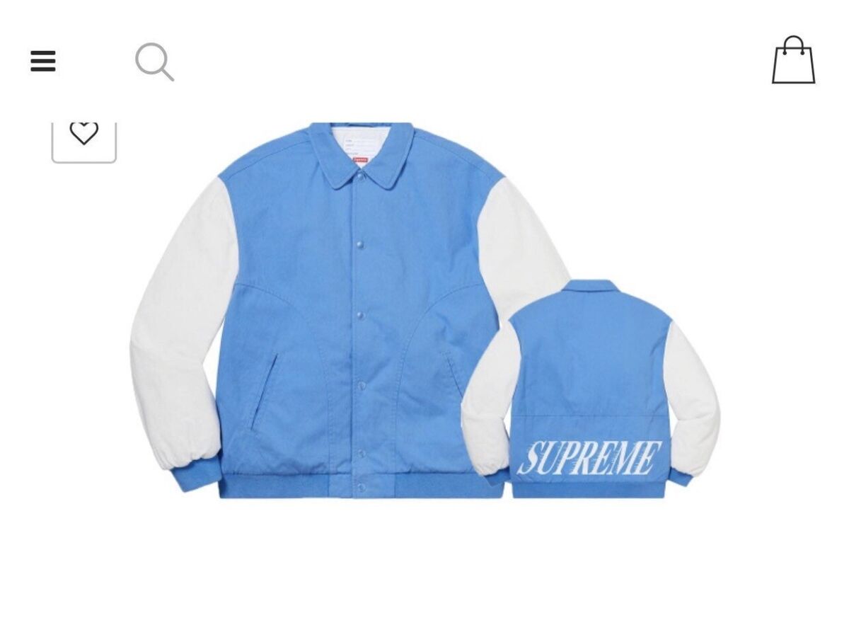 Supreme Twill Varsity Jacket (Light Blue ) | eBay Supreme Twill Varsity Jacket (Light Blue ) | eBay