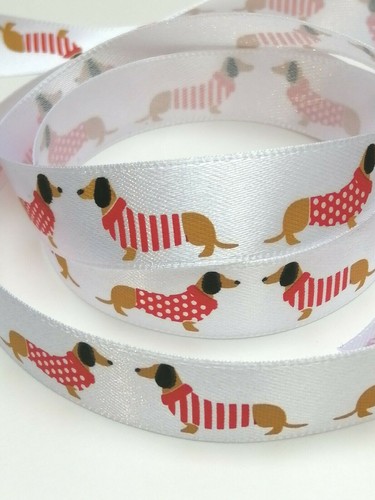 Dachshund / Sausage Dog Print Ribbon - Picture 5 of 6