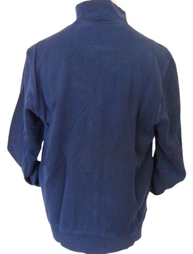 Men's High Neck Zip Through Cotton Sweatshirt Navy Size: X-Large GAS - Picture 5 of 7