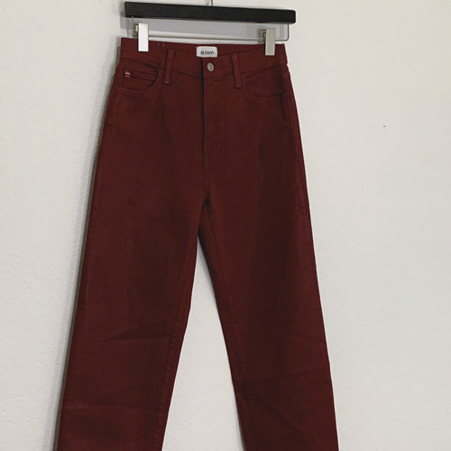 Hudson Women's NOA Straight Crop Stretch High Rise Denim 26 Rosewood NWT $225 - Picture 2 of 12