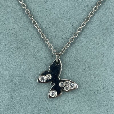 Nomination necklace butterfly pendant stainless steel Swarovski crystal elemant