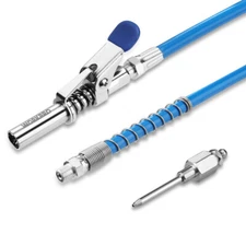 WORKPRO 3PCS Grease Gun Coupler Set Quick Release 12" Grease Gun Hose Needle Tip