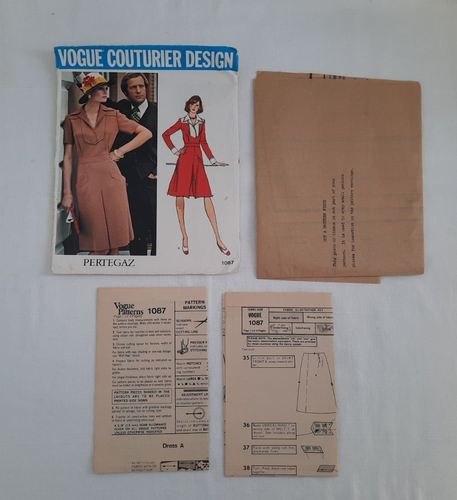 Vestido Vintage Vogue Couturier Design Pertegaz ~ Talla 10 ~ Misses Hasta la Media Rodilla - Imagen 2 de 9