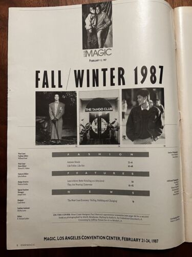 DNR FASHION MAGAZINE FALL/WINTER 1987 RTO MENS FASHION VINTAGE - Foto 2 di 3