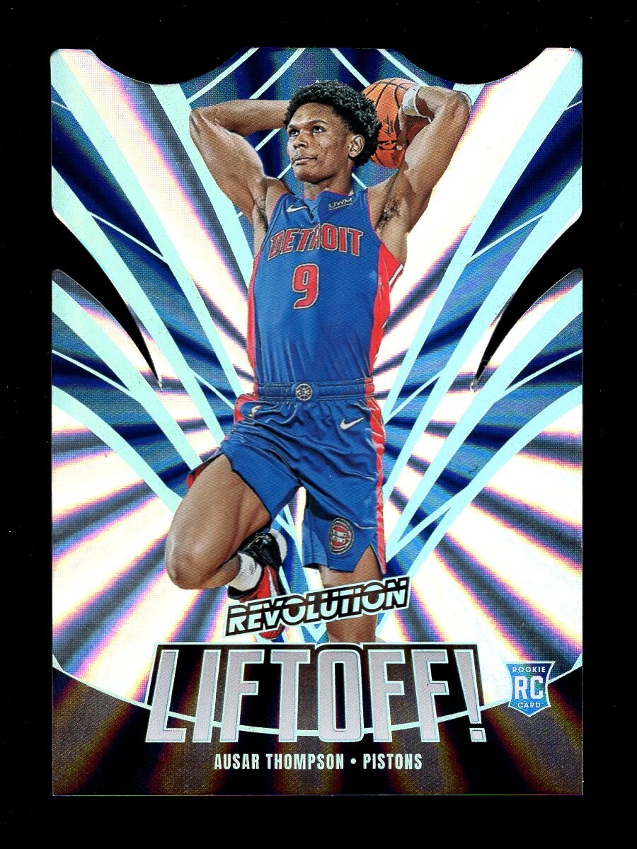 2023-24 REVOLUTION LIFTOFF! SUNBURST DIE CUT #10 AUSAR THOMPSON RC 73/75 PISTONS
