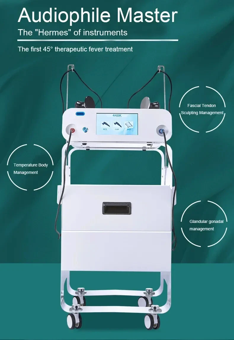 Hot Tecar Therapy Machine Physiotherapy CET RET 448khz Sports Injury Pain Relief image 4