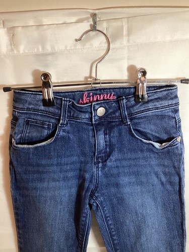 Gymboree skinny jeans Girls size 7 adjustable waist, medium wash color, GOOD - Picture 3 of 6