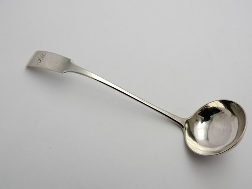 Rare SILVER SCOTTISH TODDY LADLE, PERTH 1810 William Ritchie provincial spoon - Picture 3 of 4