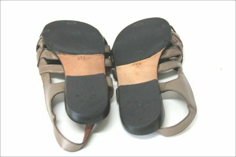 Sandales ARNOUX Tout Cuir Bronze - Taille 37.5, Petits Talons, Occasion Bon état (ressemelage)