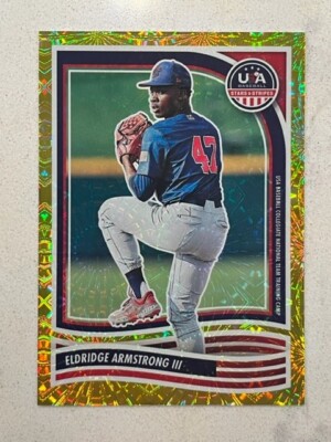 ELDRIDGE ARMSTRONG III 2024 USA Baseball Stars & Stripes GOLD FIREWORKS # 1/1