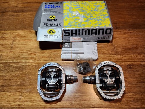 Pedales Shimano PD-M545 SPD sin clip/plataforma plateados 9/16" - Imagen 5 de 17