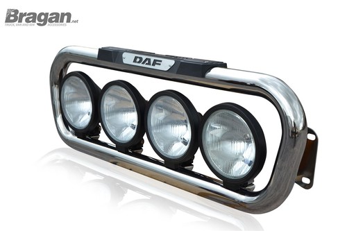 Barra de parrilla para DAF LF 55 pre 2014 acero inoxidable lámparas delanteras cromadas luz camión - Imagen 3 de 11