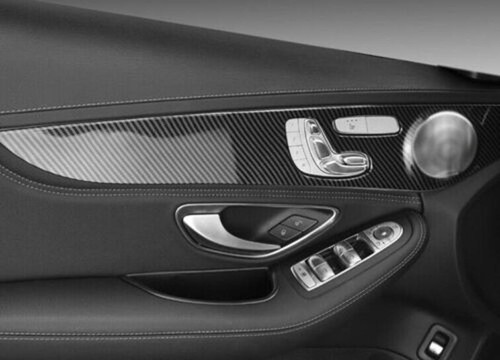 Cubierta de tira de panel de puerta interior de fibra de carbono para Mercedes-Benz GLC 2016-2022 - Imagen 5 de 18