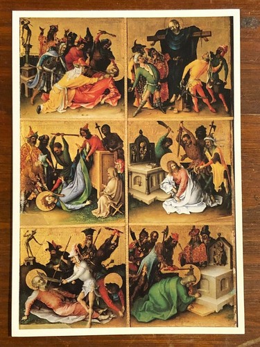 Martirio de los Apóstoles Stefan Lochner 1400 Arte, Frankfurt Alemania Postal - Imagen 1 de 2