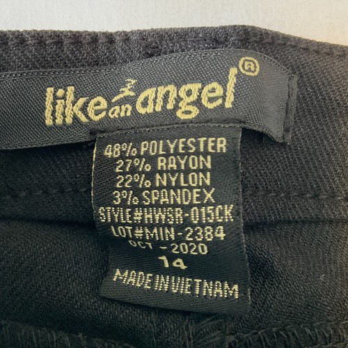 Like An Angel Ankle Pants Girls Size 14 Black Stretch Pockets Cuffed 2 Pair - Picture 7 of 11