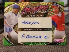 2023 Leaf Vivid Colorful Combos Dual Auto Kendry Rojas Enmanuel Bonilla 1/1 RC