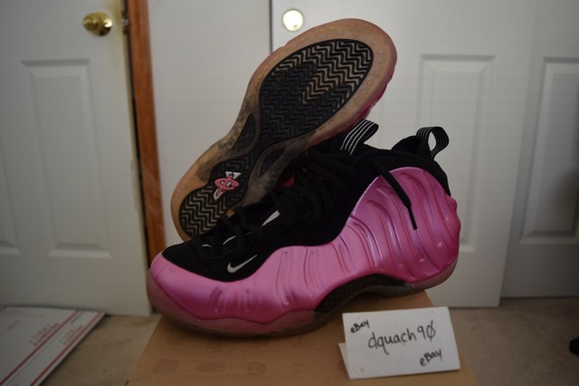 Nike Air Foamposite One Pink Size 9.5 Blue Galaxy Eggplant Breast Cancer Pearl | eBay