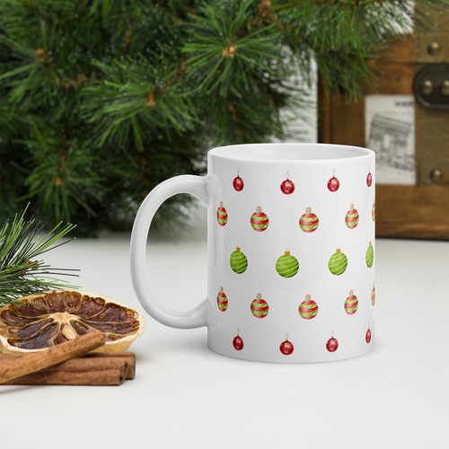 Christmas Ornament White glossy mug - Picture 2 of 10