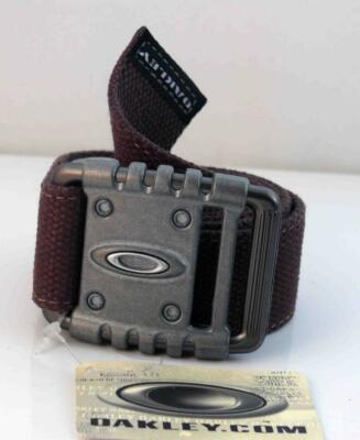 OAKLEY VINTAGE MENS WEBBED BELT 4.0 EARTH BROWN SIZE L/XL