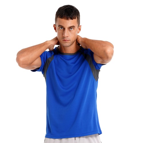 Mens Short-Sleeve Rash Guard Vest UPF 50 Swim Shirt Quick-Dry Workout Sports AU - Picture 45 of 67