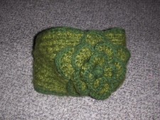 C.C Soft Winter Warm Cable Knit Fuzzy Lined Ear Warmer Headband with Flower